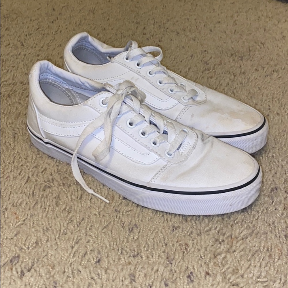 Women’s White Vans
